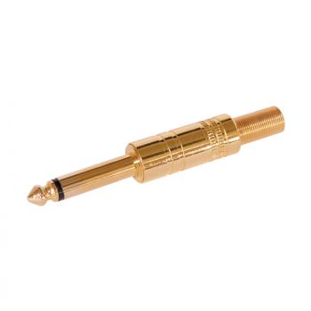 Klinkenstecker 6,3 mm Mono vergoldet